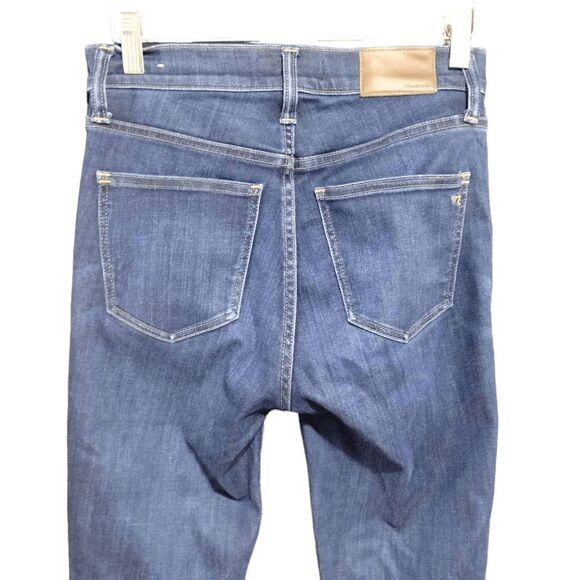 Madewell 9" High Rise Skinny Jeans Sz 25 2 4 Dark Blue Stretch Denim - Picture 4 of 7